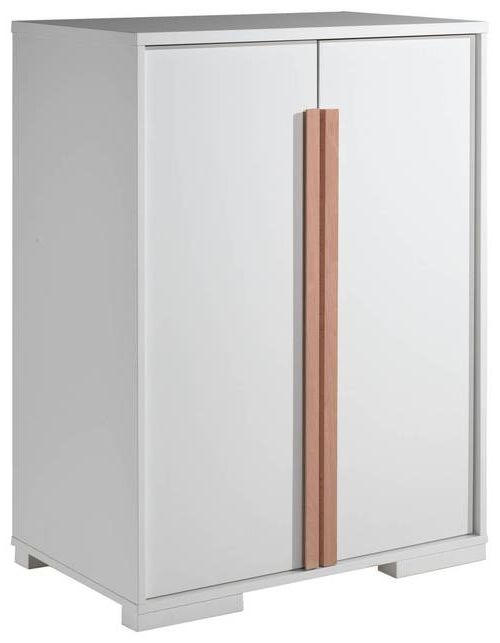 Kinderkleiderschrank London Weiß B: 86 cm