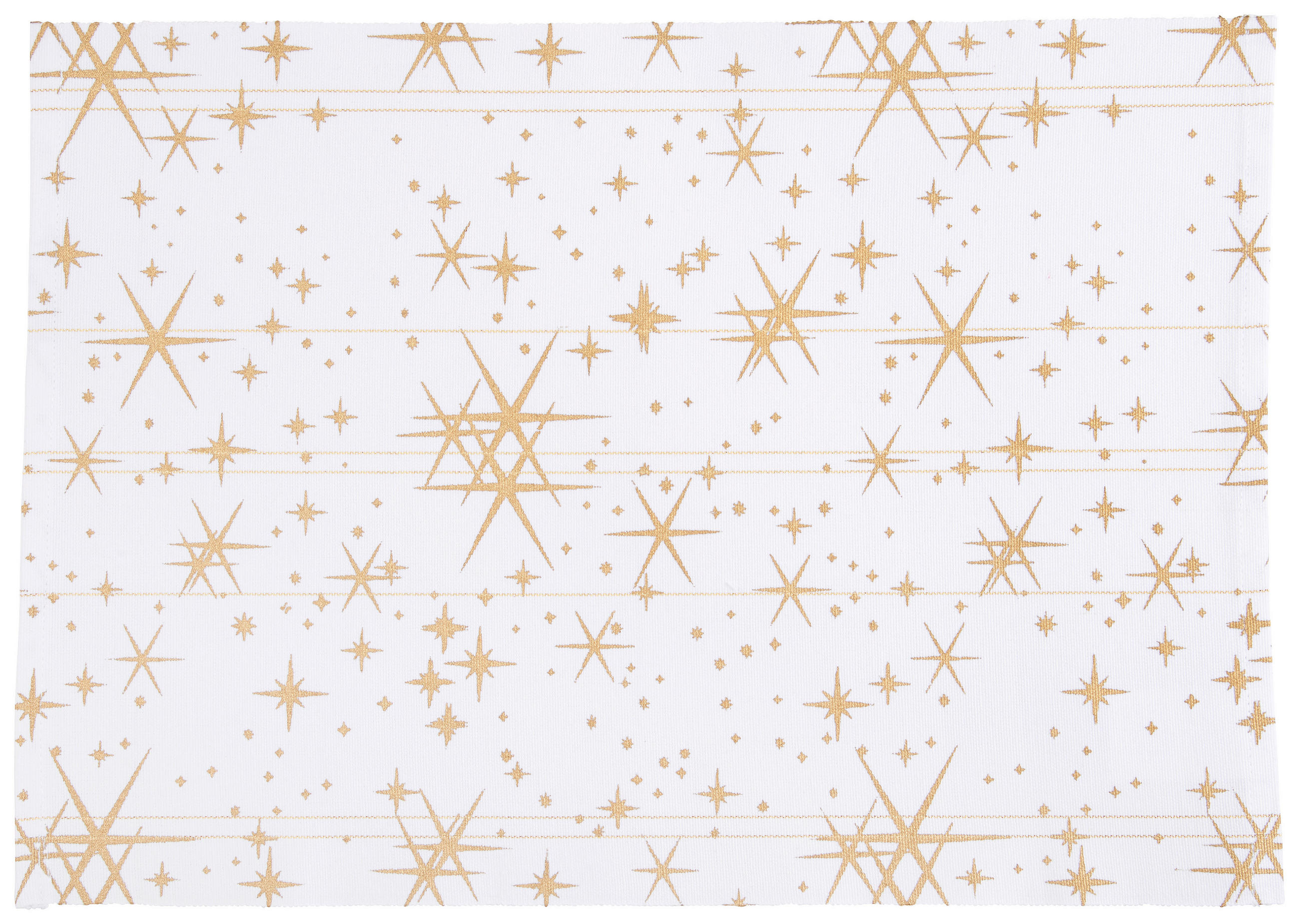 PROSTÍRÁNÍ, bavlna, 33/48 cm - bílá/barvy zlata, Basics, textil (33/48cm) - X-Mas