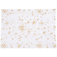 PRESTIERANIE, bavlna, 33/48 cm - biela/zlatá, Basics, textil (33/48cm) - X-Mas