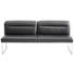 SITZBANK 203/90/74 cm in Schwarz, Edelstahlfarben - Edelstahlfarben/Schwarz, Design, Leder/Metall (203/90/74cm) - Joop! SITZBANK 203/90/74 cm in Schwarz, Edelstahlfarben - Edelstahlfarben/Schwarz, Design, Leder/Metall (203/90/74cm) - Joop!