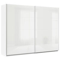 SCHWEBETÜRENSCHRANK  in Weiß  - Alufarben/Weiß, KONVENTIONELL, Glas/Holzwerkstoff (271/210/62cm) - Xora