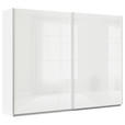 SCHWEBETÜRENSCHRANK  in Weiß  - Alufarben/Weiß, KONVENTIONELL, Glas/Holzwerkstoff (271/229/62cm) - Xora