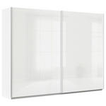 SCHWEBETÜRENSCHRANK  in Weiß  - Alufarben/Weiß, KONVENTIONELL, Glas/Holzwerkstoff (271/210/62cm) - Xora