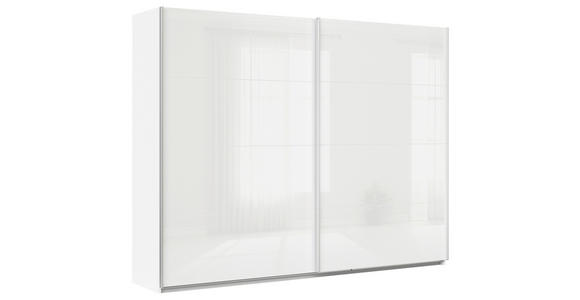 SCHWEBETÜRENSCHRANK  in Weiß  - Alufarben/Weiß, KONVENTIONELL, Glas/Holzwerkstoff (271/229/62cm) - Xora