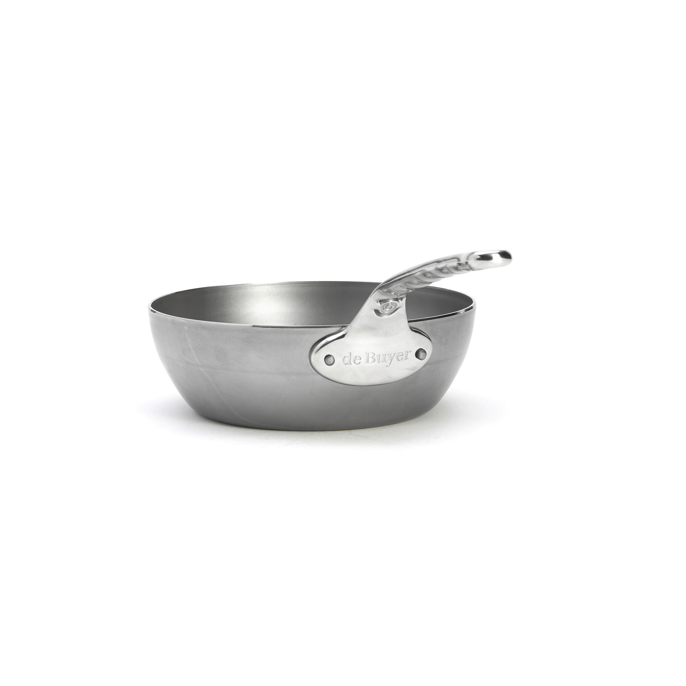 SCHMORPFANNE DE BUYER MINERAL B PRO 24 cm  - Silberfarben, Basics, Metall (24cm)