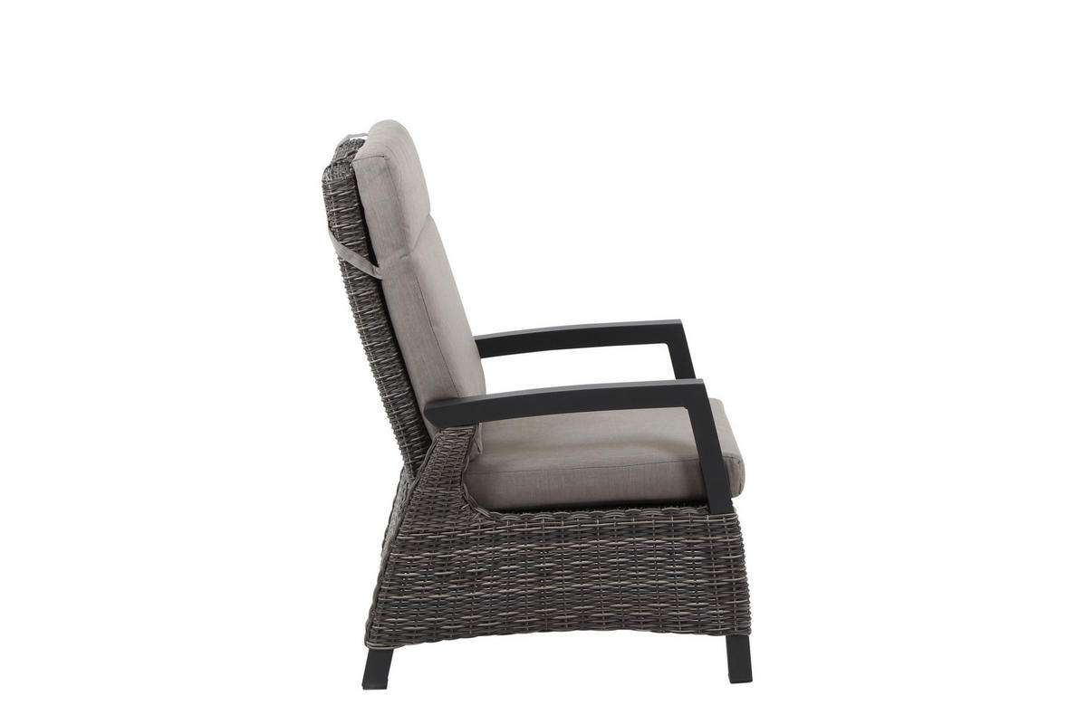 LOUNGEGARNITUR 4-teilig   72/206/103 cm Aluminium  - Grau, Basics, Keramik/Kunststoff (72/206/103cm) - Siena Garden