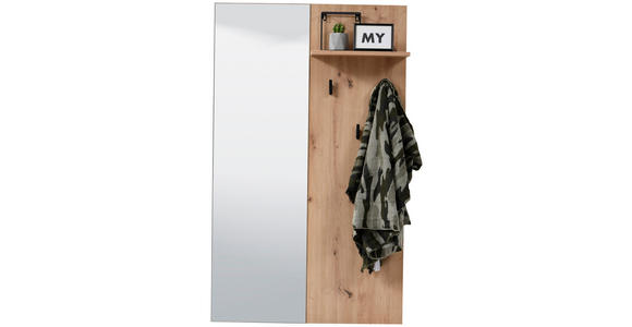 GARDEROBE 4-teilig  in 180/194,5/35 cm  - Schwarz/Eiche Artisan, Basics, Holzwerkstoff (180/194,5/35cm) - Carryhome