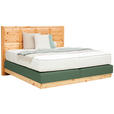 BOXSPRINGBETT 180/200 cm  in Grün, Zirbelkieferfarben  - Zirbelkieferfarben/Grün, Natur, Holz/Textil (180/200cm) - Valnatura