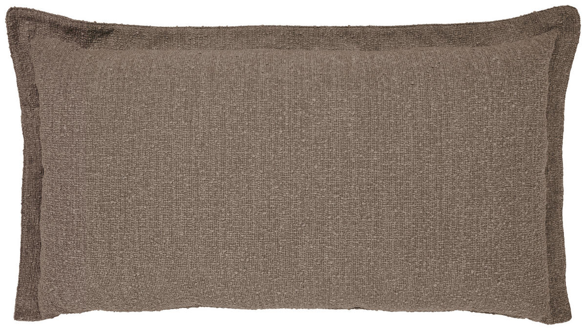 HUSSEN-ECKSOFA in Flachgewebe, Bouclé Braun  - Schwarz/Braun, Trend, Textil/Metall (295/165cm) - Livetastic