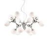 HÄNGELEUCHTE 105/83-240 cm  - Chromfarben/Weiß, Design, Glas/Metall (105/83-240cm) - Ideal Lux