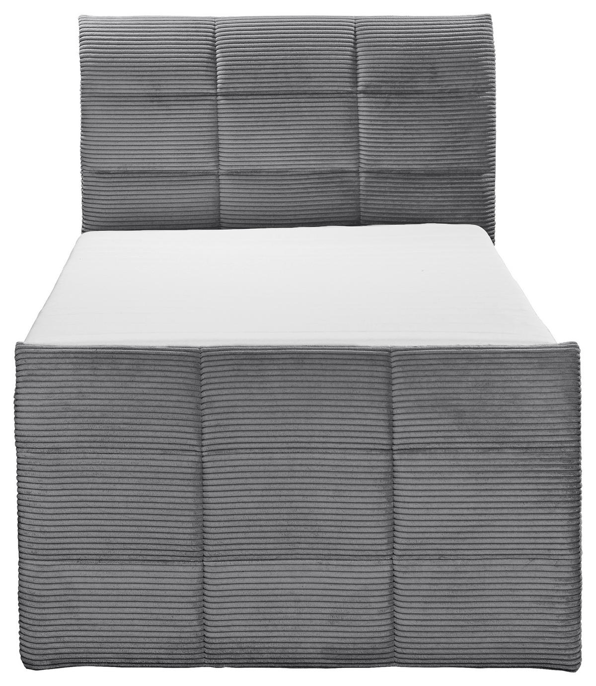 BOXSPRINGBETT 100/200 cm  in Dunkelgrau  - Dunkelgrau/Schwarz, Modern, Holzwerkstoff/Kunststoff (100/200cm) - MID.YOU