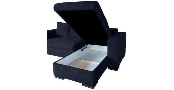 ECKSOFA Dunkelblau Webstoff  - Braun/Dunkelblau, KONVENTIONELL, Holz/Textil (170/235cm) - Carryhome