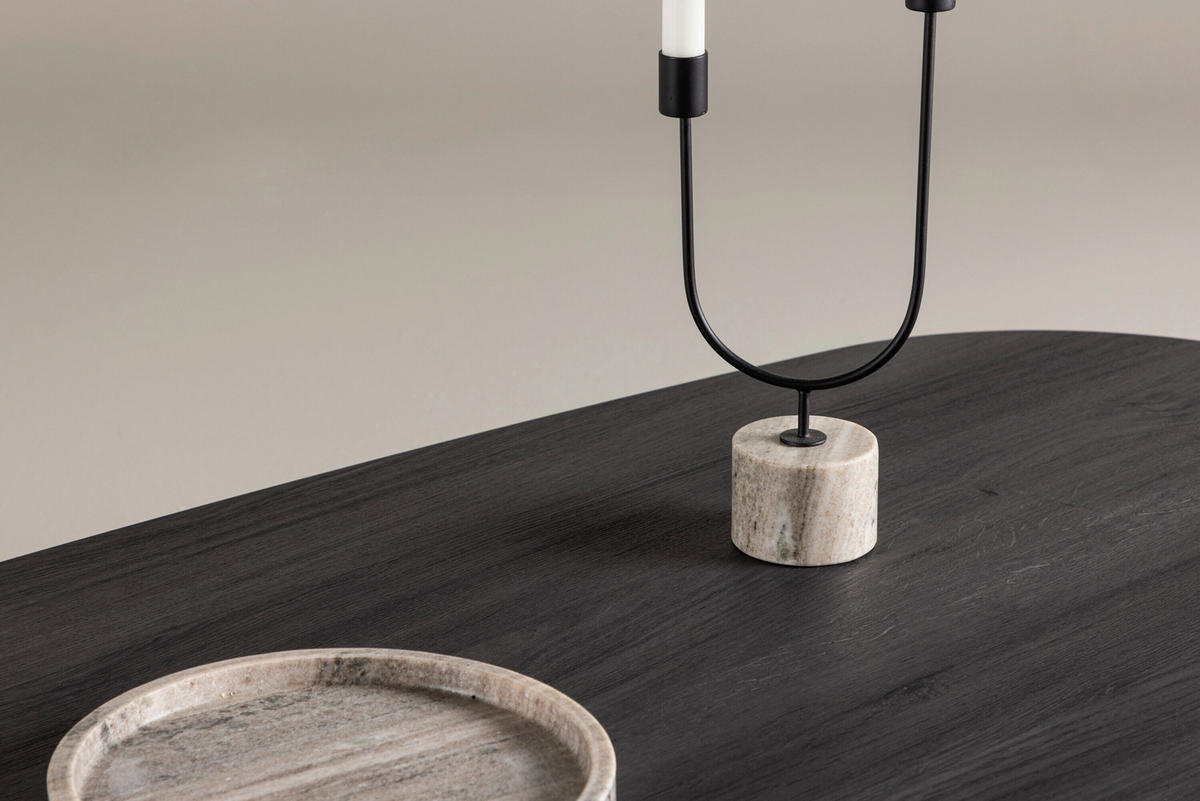 COUCHTISCH Pappel 130/65/32 cm oval Schwarz  - Schwarz, MODERN, Holz (130/65/32cm) - Livetastic