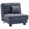 SCHLAFSESSEL Mikrovelours Dunkelblau    - Schwarz/Dunkelblau, KONVENTIONELL, Textil/Metall (85/85/100cm) - Carryhome