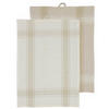KÖKSHANDDUK SET vit, beige  - vit/beige, Basics, textil (50/70/0.4cm)