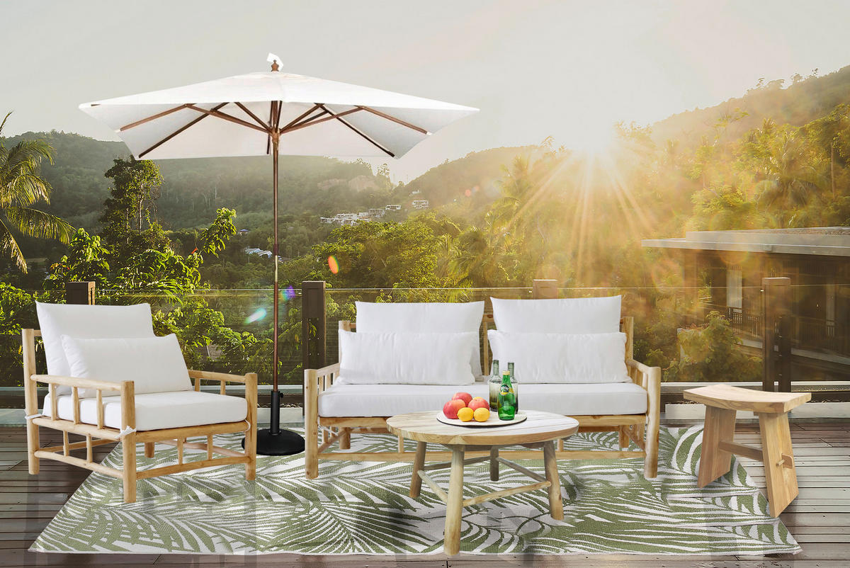 LOUNGESOFA  - Naturfarben/Weiß, Design, Holz/Textil (108/80/90cm) - Livetastic