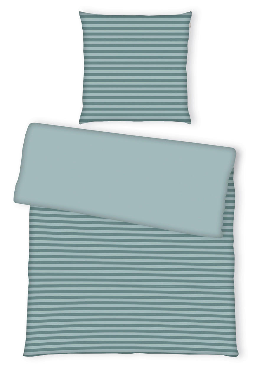WENDEBETTWÄSCHE Renforcé 155/220 cm  - Salbeigrün, Basics, Textil (155/220cm) - Tom Tailor