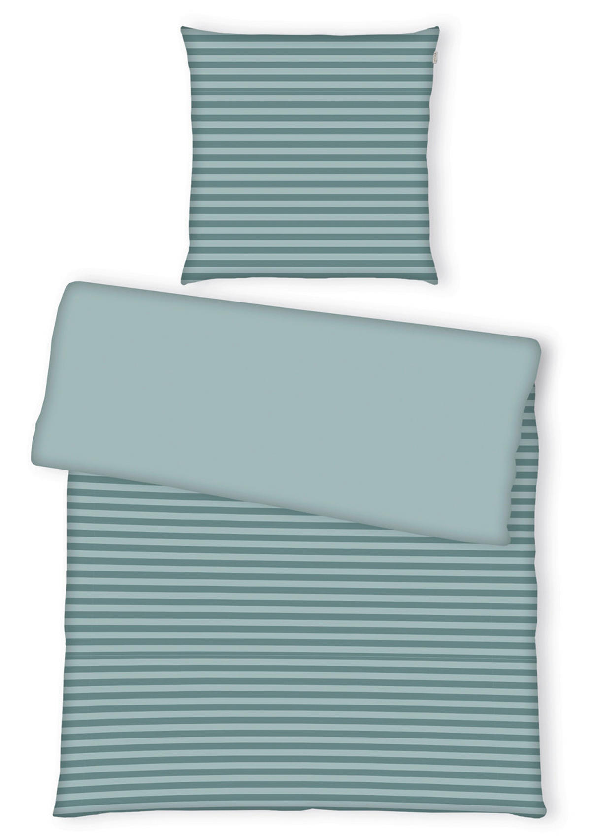 WENDEBETTWÄSCHE Renforcé 155/220 cm  - Salbeigrün, Basics, Textil (155/220cm) - Tom Tailor