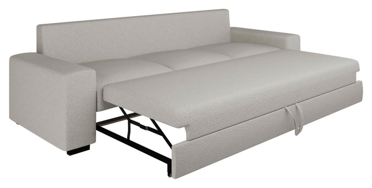 SCHLAFSOFA Beige  - Beige/Schwarz, Design, Textil (239/91/92cm) - MID.YOU