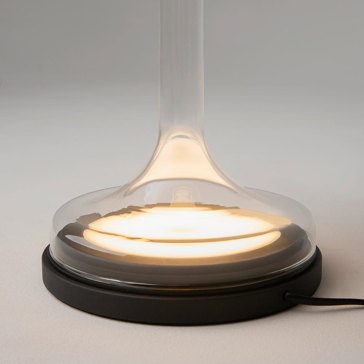 LED-TISCHLEUCHTE - Schwarz Hochglanz/Grau, Design, Glas/Metall (26/42cm) - MAYTONI