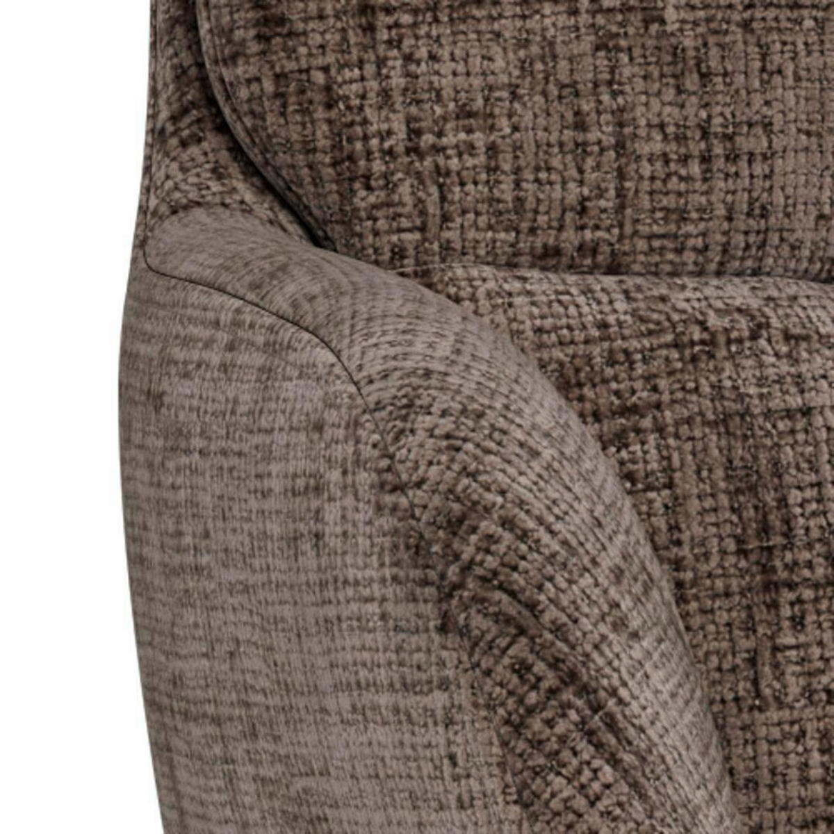 ARMLEHNSTUHL 2 Stück automatische Rückholfunktion Struktur  Braun, Schwarz  - Schwarz/Braun, MODERN, Textil/Metall (61/94/67cm) - MID.YOU