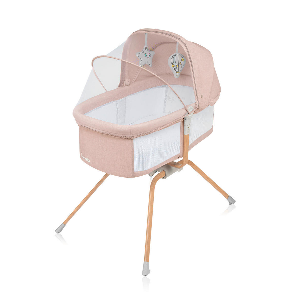 REISEBETT Malin Evo Beige, Naturfarben, Weiß  - Beige/Naturfarben, Basics, Kunststoff (107/63/93cm) - Lionelo