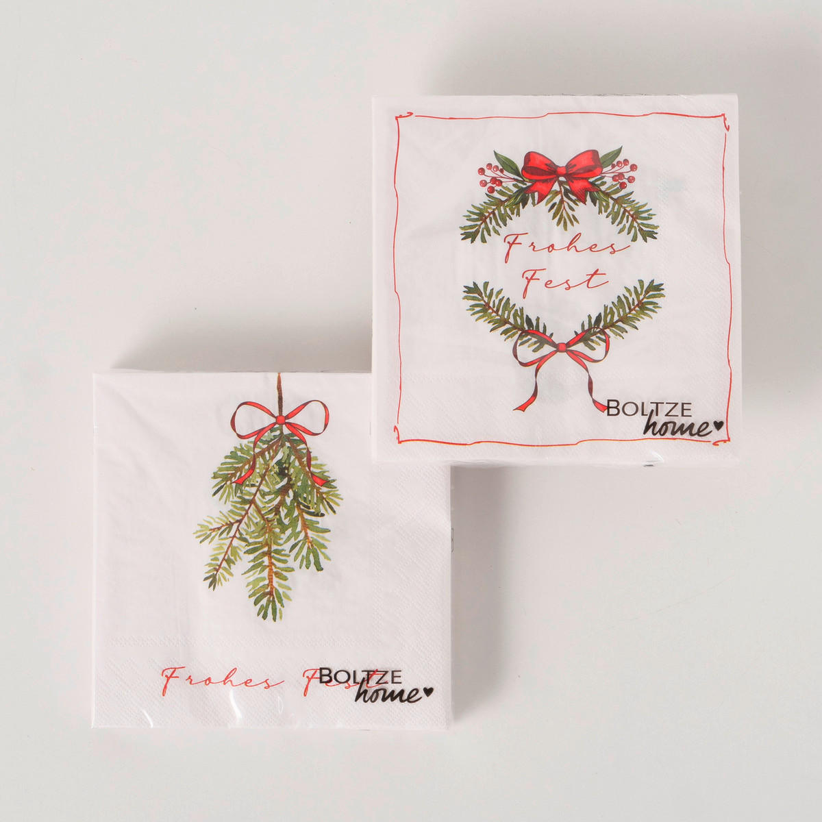 SERVIETTE    - Weiß/Grün, LIFESTYLE, Papier (16,5/16,5/3cm)