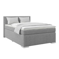 BOXSPRINGBETT 140/200 cm  in Grau  - Alufarben/Grau, Basics, Kunststoff/Textil (140/200cm) - Boxxx
