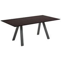ESSTISCH in Metall, Holzwerkstoff 140/90/75 cm  - Anthrazit/Goldfarben, Design, Holzwerkstoff/Metall (140/90/75cm) - Venjakob
