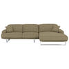 ECKSOFA Lesina Braun Webstoff  - Braun, Design, Textil/Metall (304/184cm) - Dieter Knoll