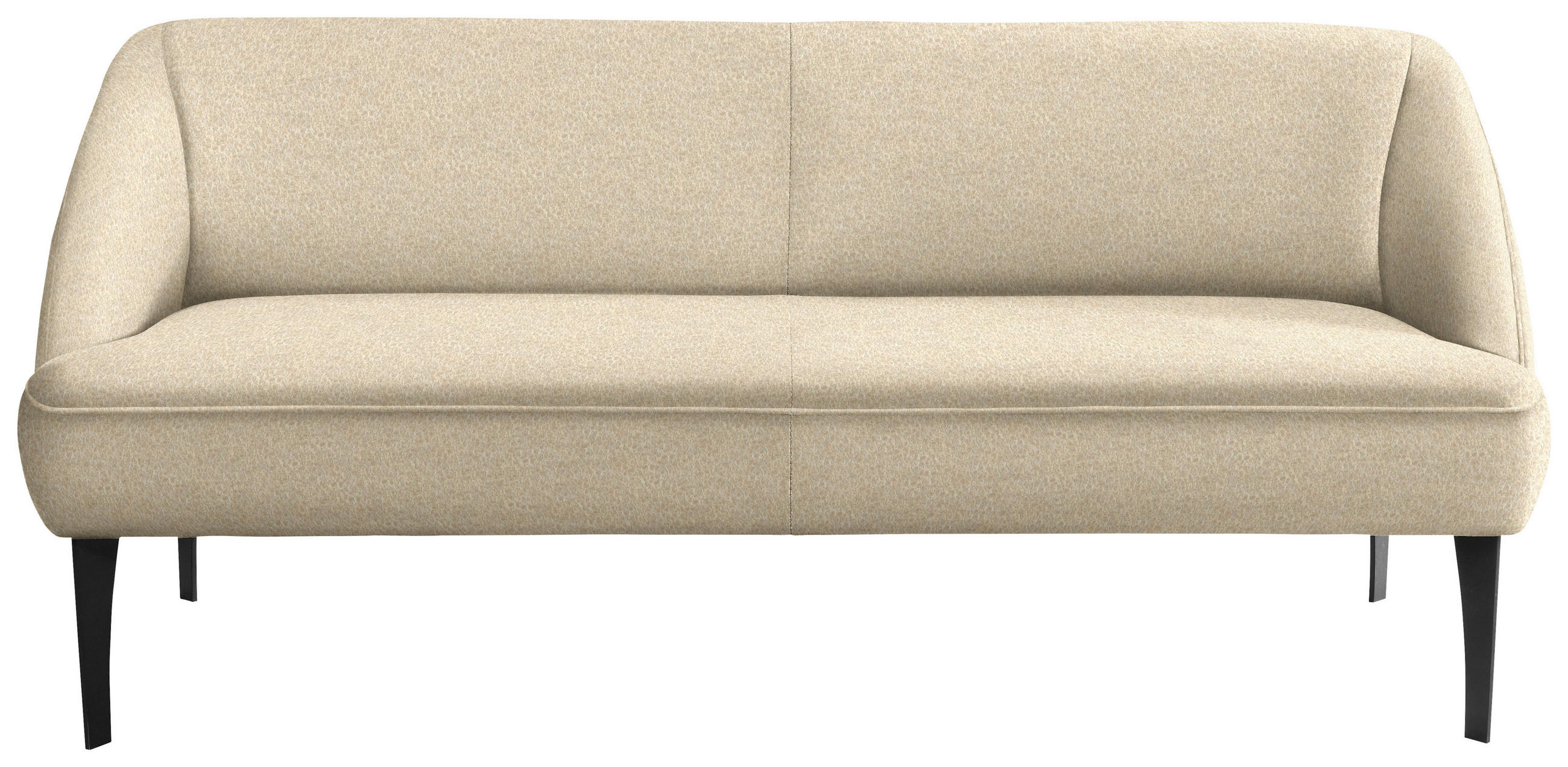 SITZBANK 197/85/72 cm Velours Beige Metall  - Beige/Schwarz, KONVENTIONELL, Textil/Metall (197/85/72cm) - Moderano