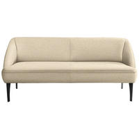 SITZBANK 197/85/72 cm Velours Beige Metall  - Beige/Schwarz, KONVENTIONELL, Textil/Metall (197/85/72cm) - Moderano