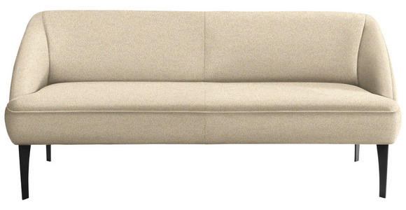 SITZBANK in Textil Beige  - Beige/Schwarz, KONVENTIONELL, Textil/Metall (237/85/72cm) - Moderano