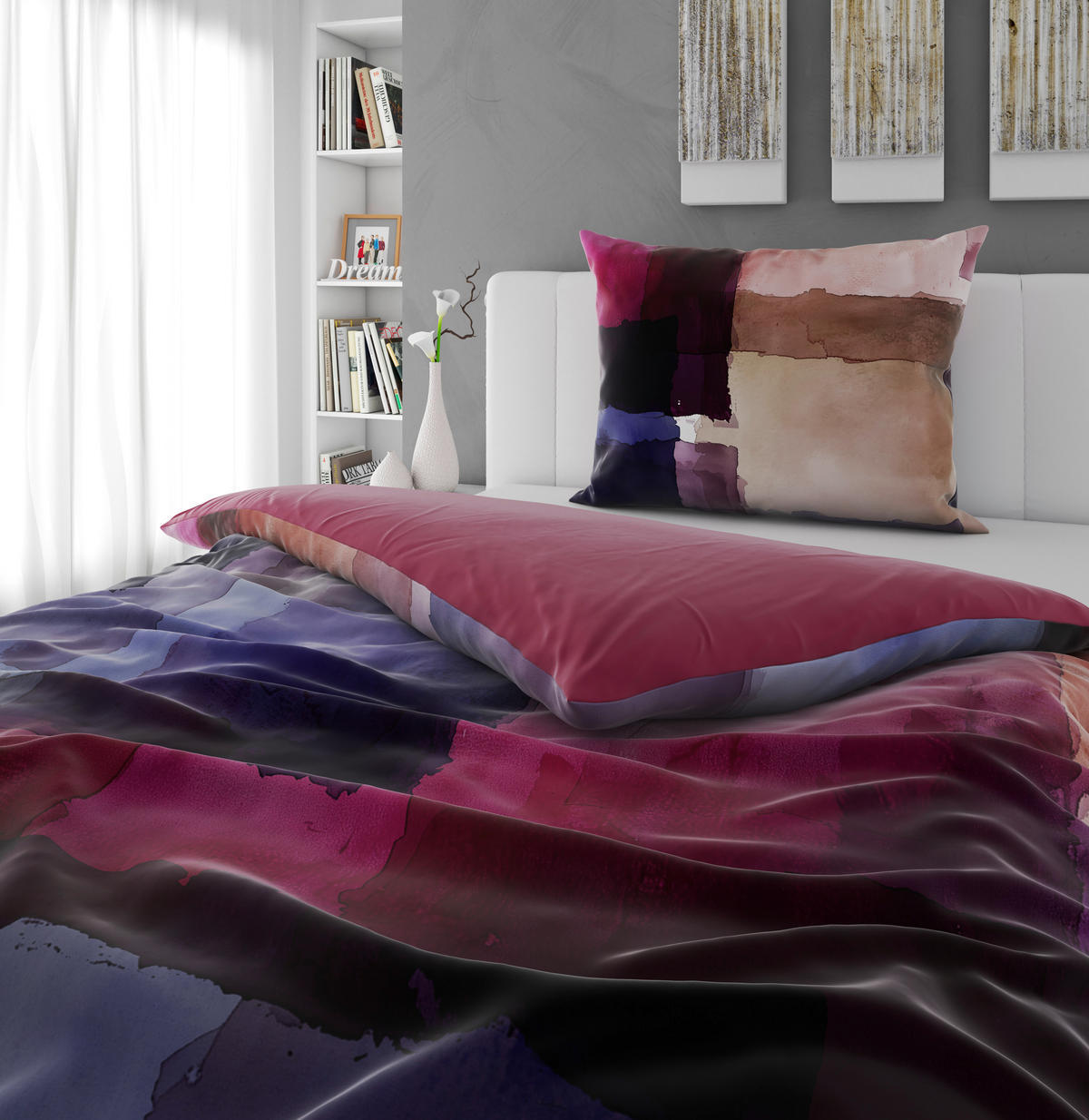 WENDEBETTWÄSCHE Satin 140/200 cm  - Multicolor, Textil (140/200cm) - Novel