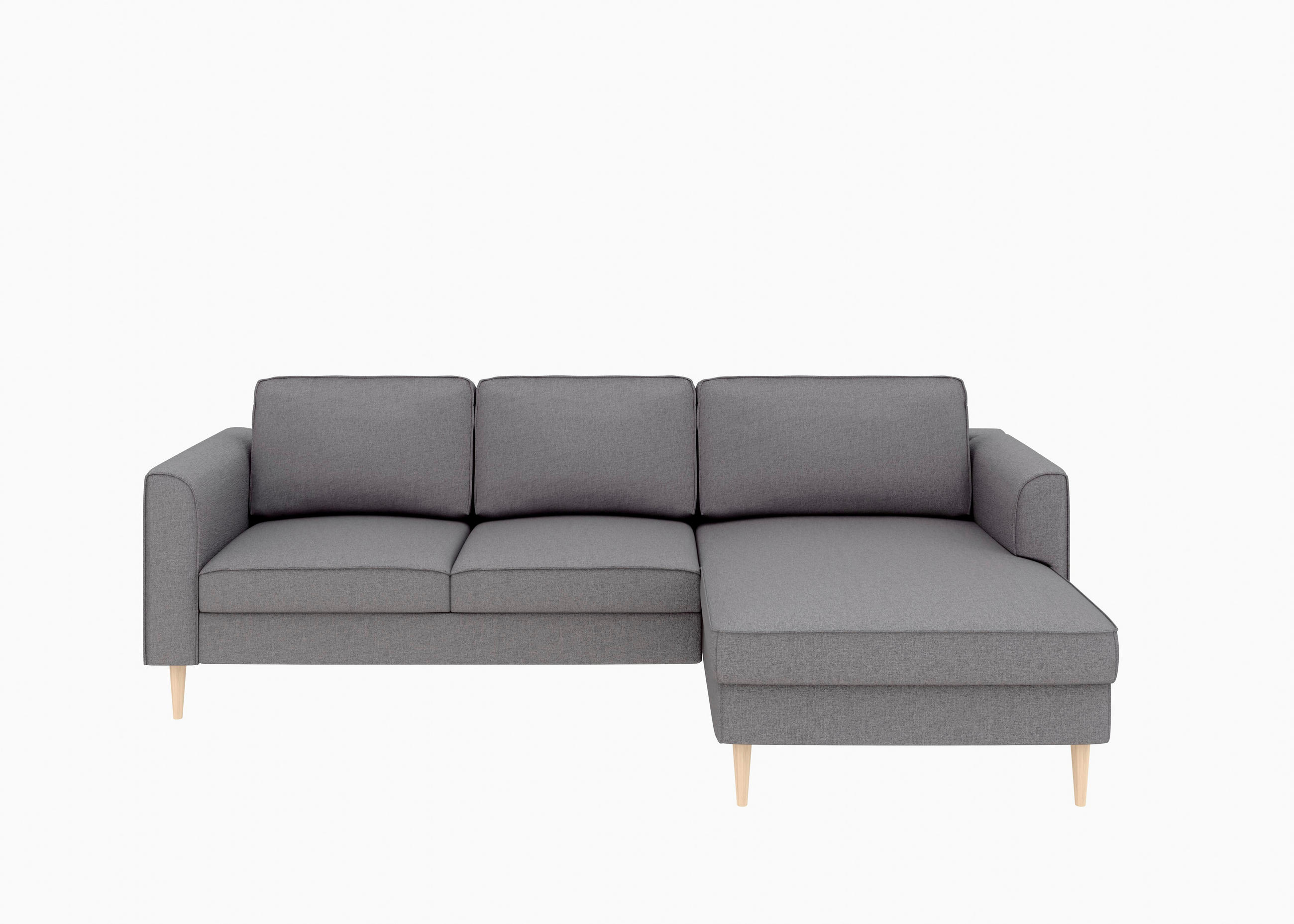 ECKSCHLAFSOFA  mit Bettkasten erhältlich, Sitzqualitäten, Schlafen auf Sitzhöhe, Bettfunktion erhältlich, Rücken echt, Armteil links, Armteil rechts Struktur Anthrazit  - Anthrazit/Buchefarben, MODERN, Holz/Textil (232/161cm) - Trendmanufaktur