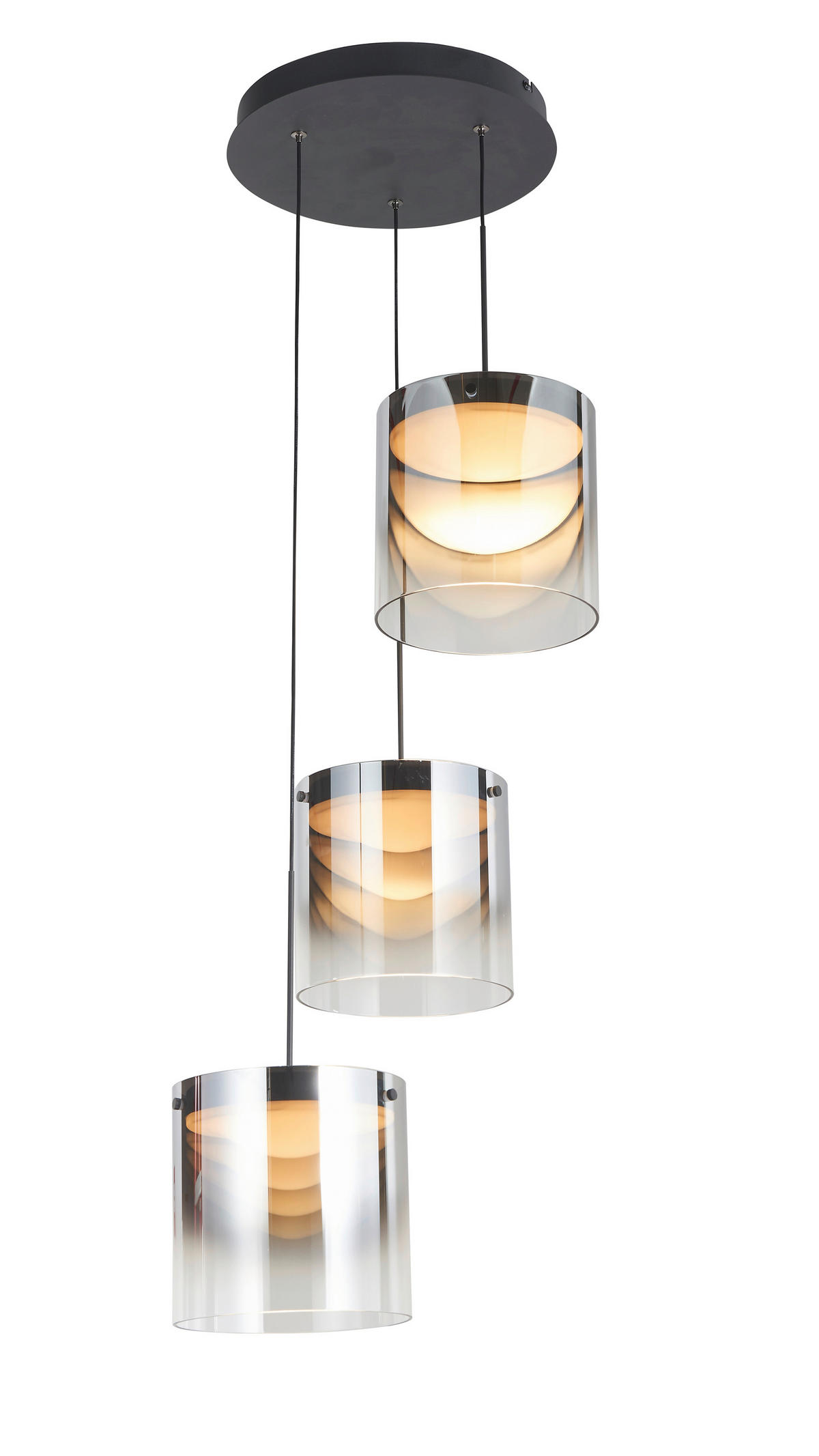 ZÁVĚSNÉ LED SVÍTIDLO, 40/180 cm  - černá, Design, kov/sklo (40/180cm) - Dieter Knoll