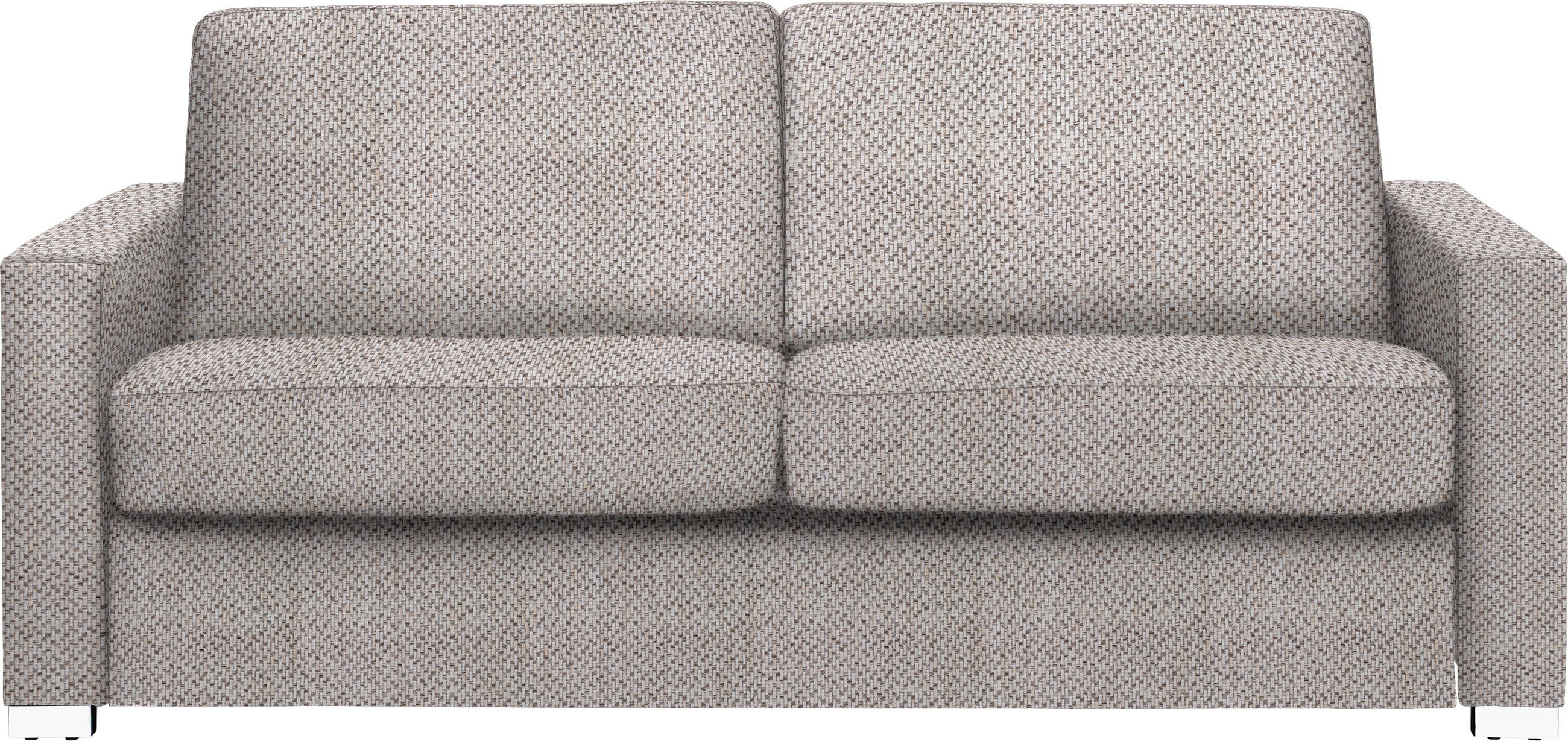 SCHLAFSOFA Textil Naturfarben  - Chromfarben/Naturfarben, Konventionell, Textil/Metall (188/86/97cm) - Novel
