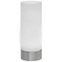 STOLNÍ LED LAMPA, dotykový stmívač, 8/21,5 cm  - bílá/barvy niklu, Basics, kov/sklo (8/21,5cm) - Novel
