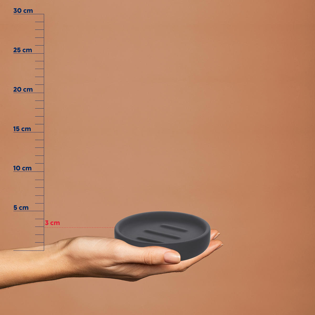 SEIFENSCHALE Keramik  - Schwarz, Basics, Keramik (11,5/3cm) - Kela