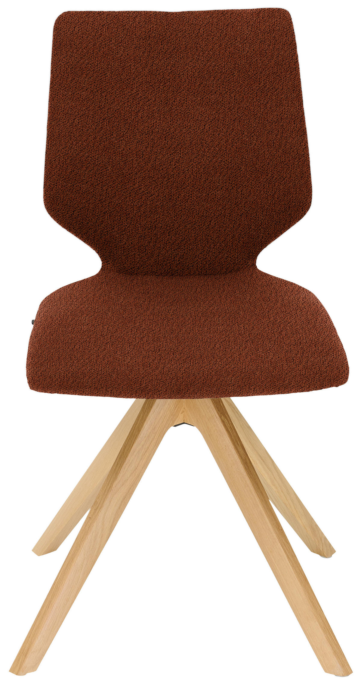 STUHL Struktur  - Eichefarben/Rostfarben, Design, Holz/Textil (50/92/64cm) - Venjakob