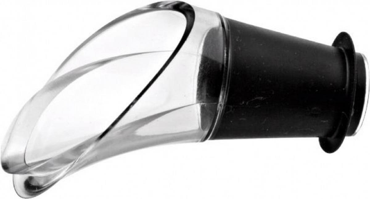 LIJEVAK ZA POSLUŽIVANJE VINA    - prozirno/crna, Basics, plastika (10.5/16/3.4cm) - Vacu Vin