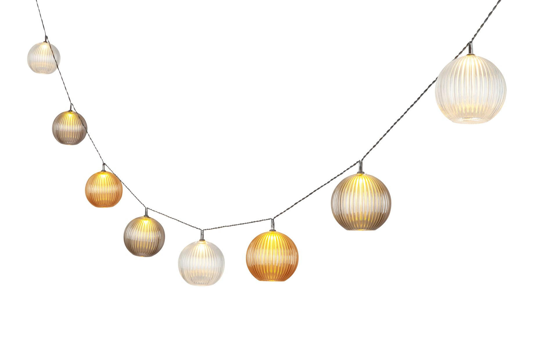LICHTERKETTE 410 cm  - Klar/Bernsteinfarben, Design, Kunststoff (410cm) - Ambia Garden