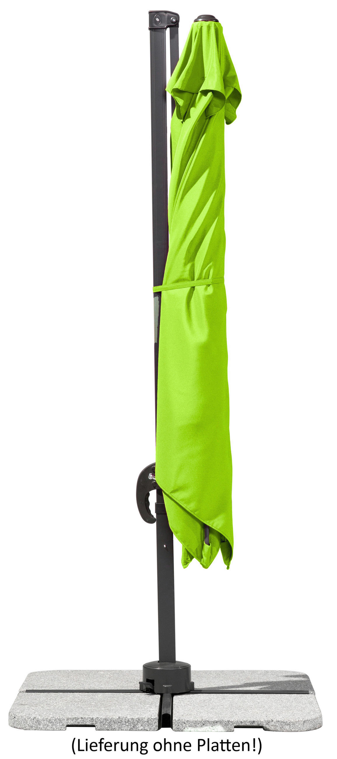 BOČNÍ SLUNEČNÍK 338/239/270 cm - zelená/antracitová, Basics, kov/textil (338/239/270cm)