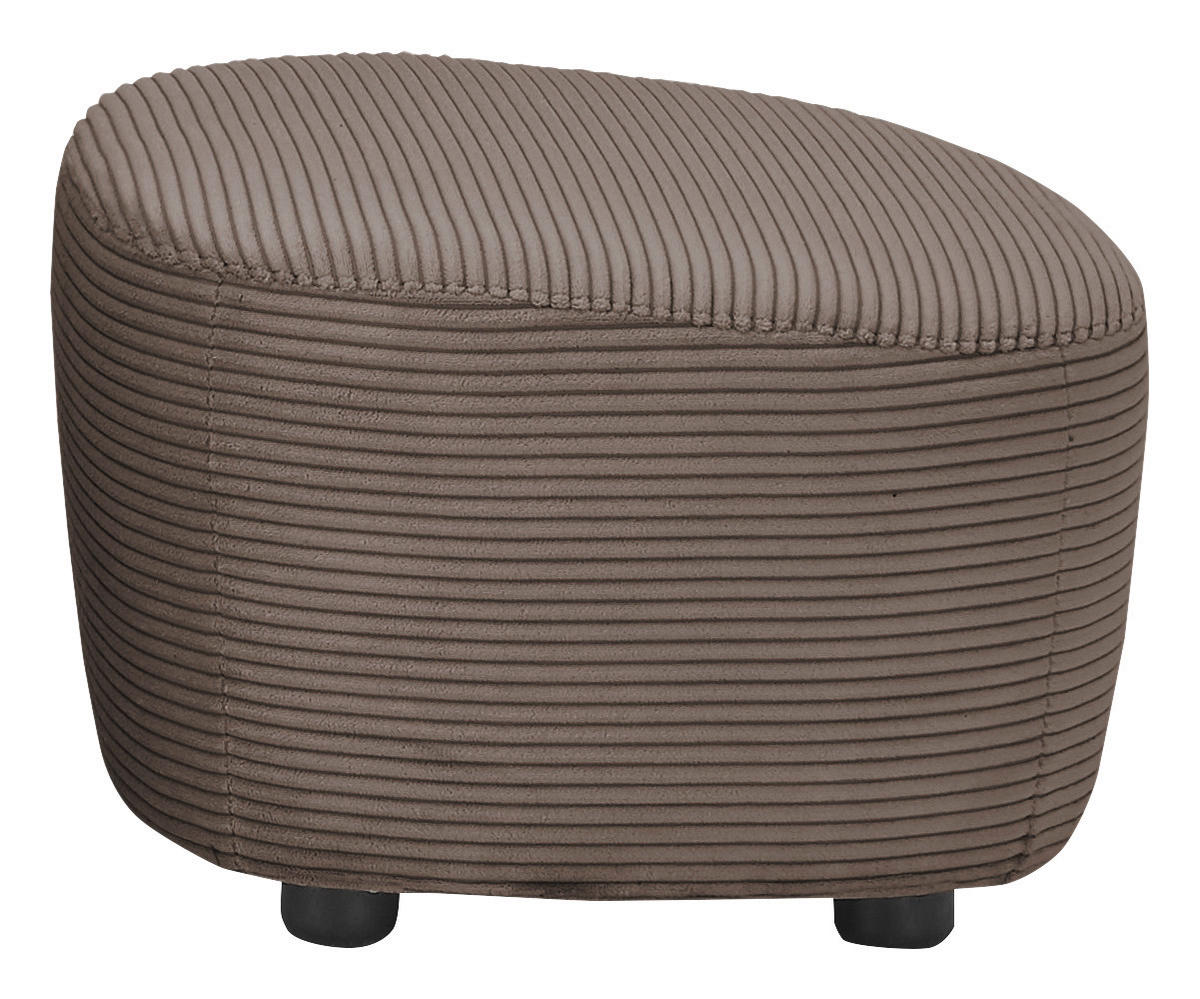 HOCKER Cord Greige  - Greige/Schwarz, Design, Kunststoff/Textil (54/41/57cm) - SetOne by Musterring
