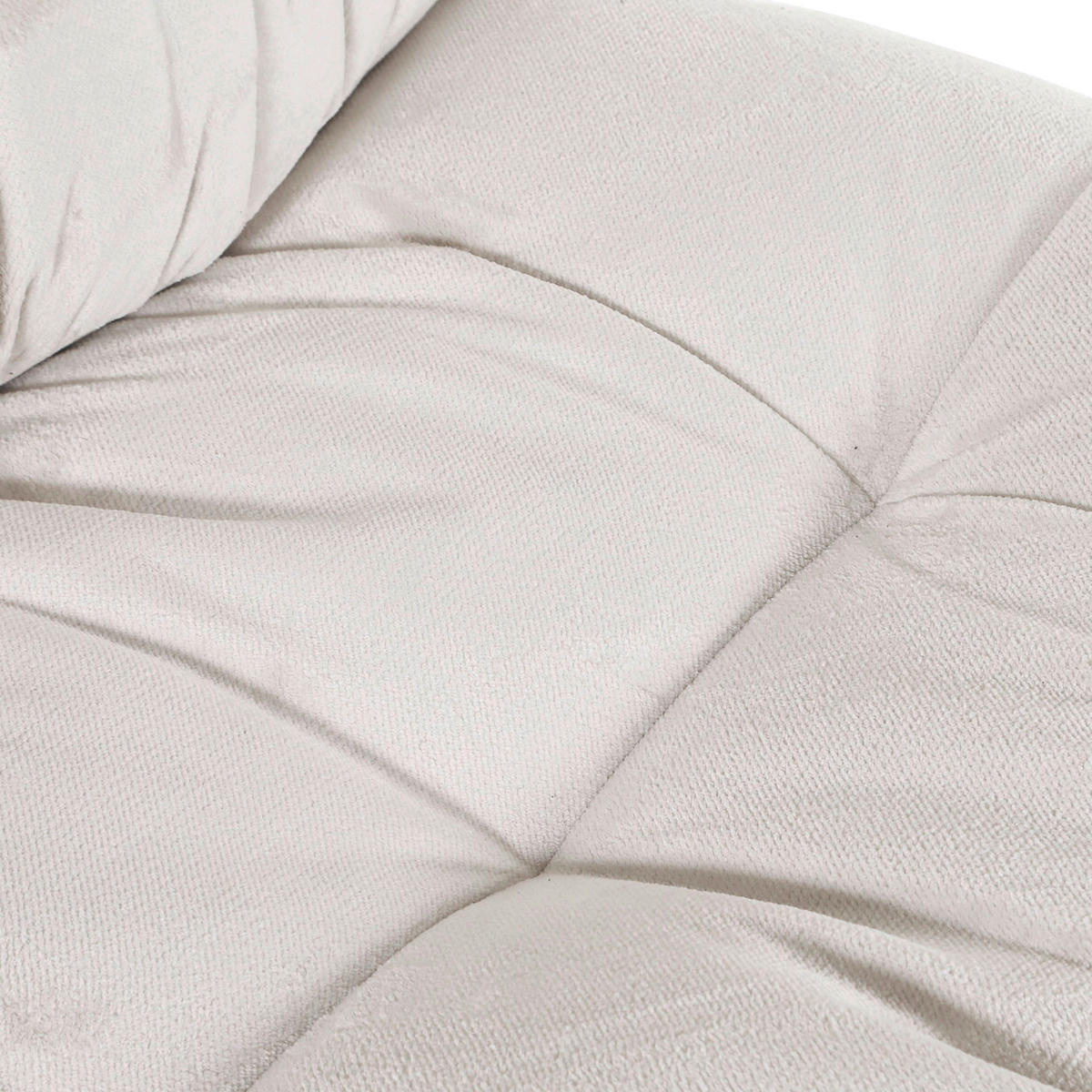 BIG SOFFA i plysch vit  - vit/svart, Klassisk, textil/plast (262/70/115cm) - MID.YOU