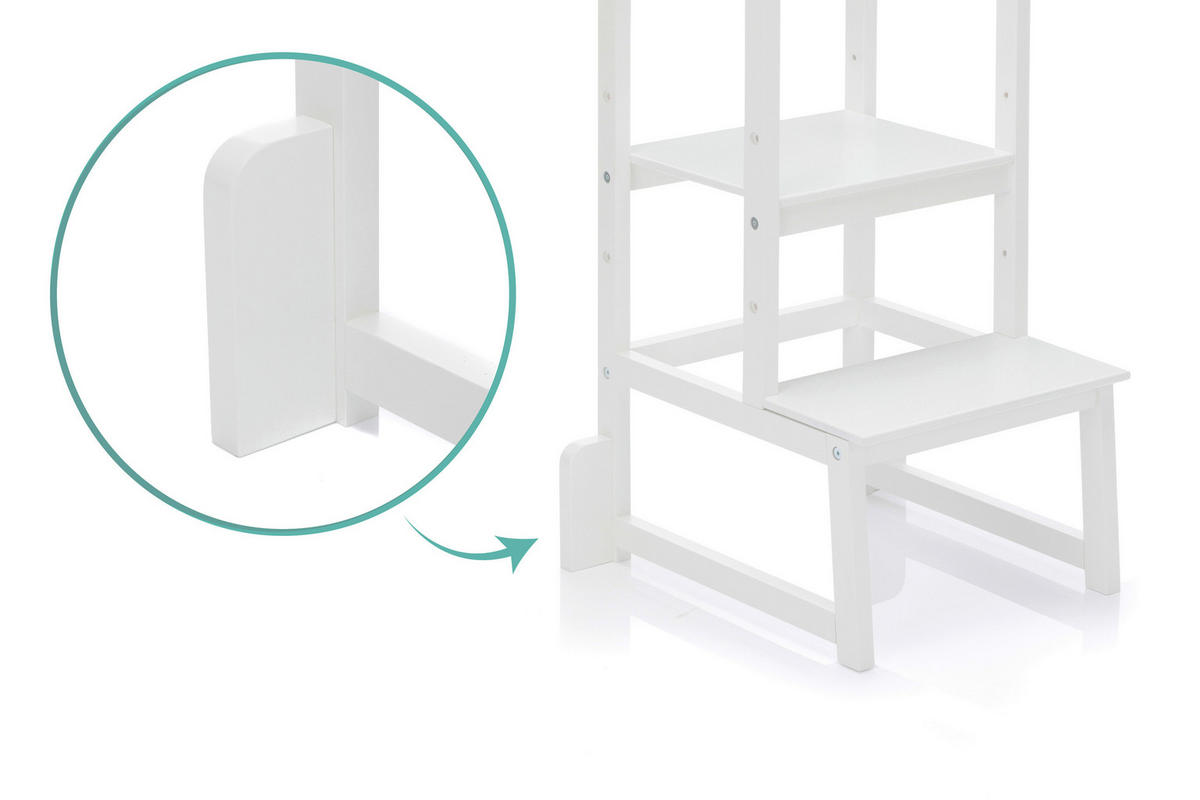 POMAGALČEK  VISTA  90/40/46 cm         bela  - bela, Basics, les (90/40/46cm)