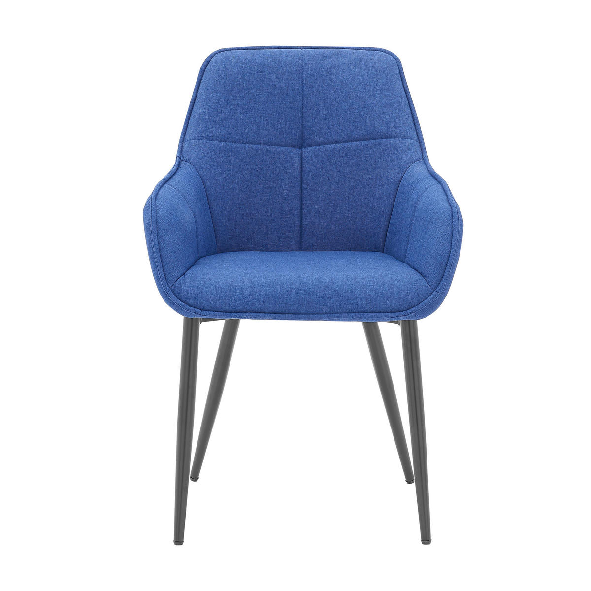 ARMLEHNSTUHL  in  - Blau/Schwarz, Design, Textil/Metall (55/86/46cm) - Livetastic