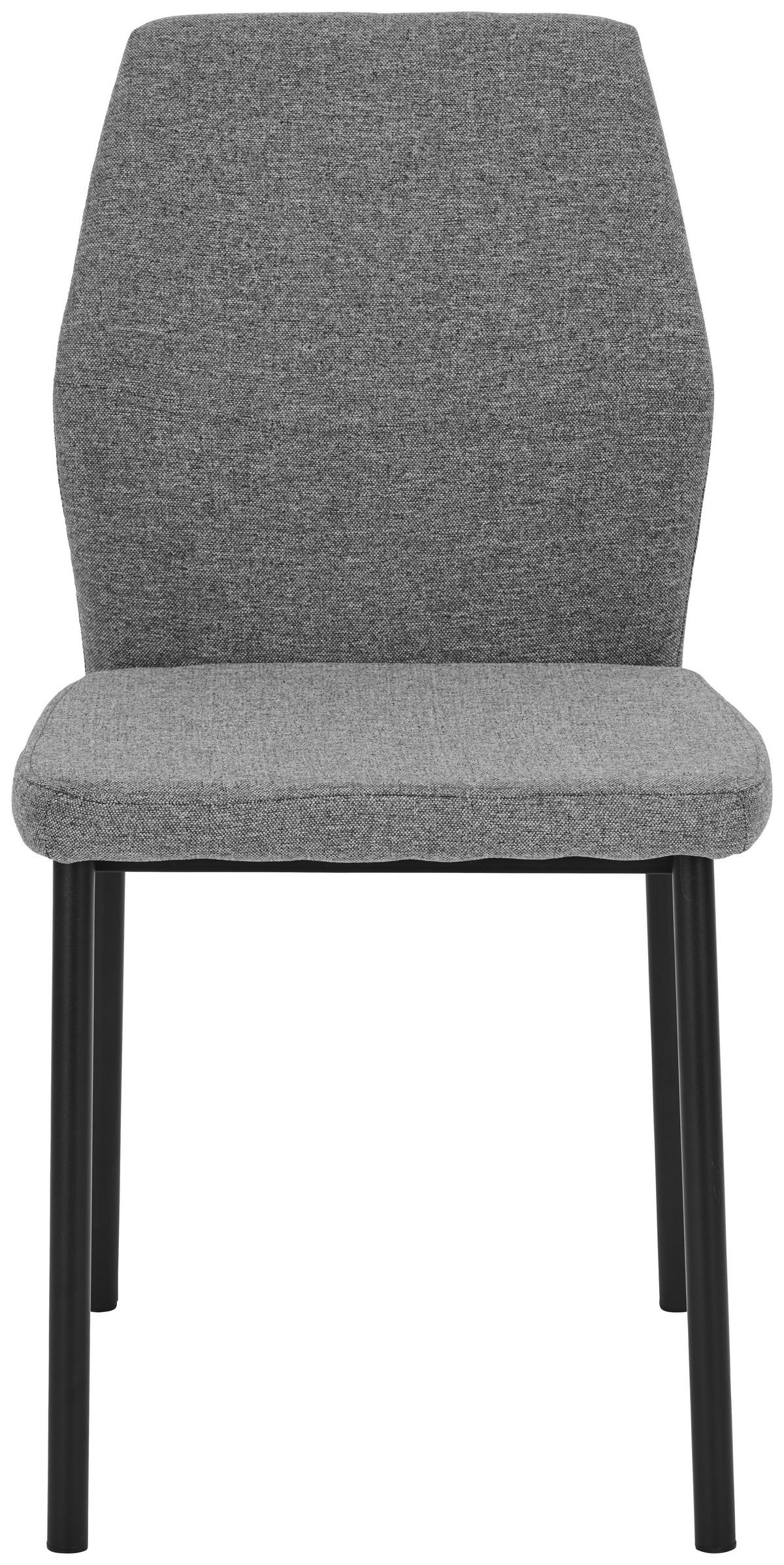 STUHL  in Stahl Webstoff Metall, Textil  - Schwarz/Grau, MODERN, Textil/Metall (46/86/53cm) - MID.YOU