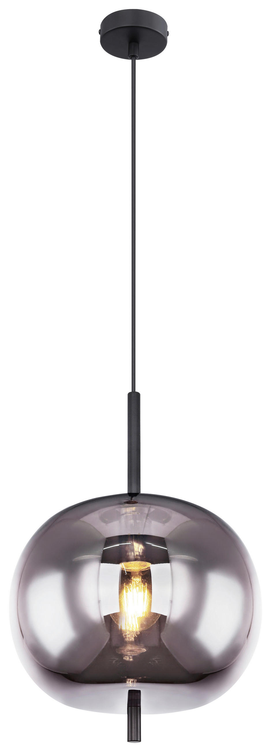 VISEČA SVETILKA        30/120 cm      E27 - črna, Basics, kovina/steklo (30/120cm) - Globo