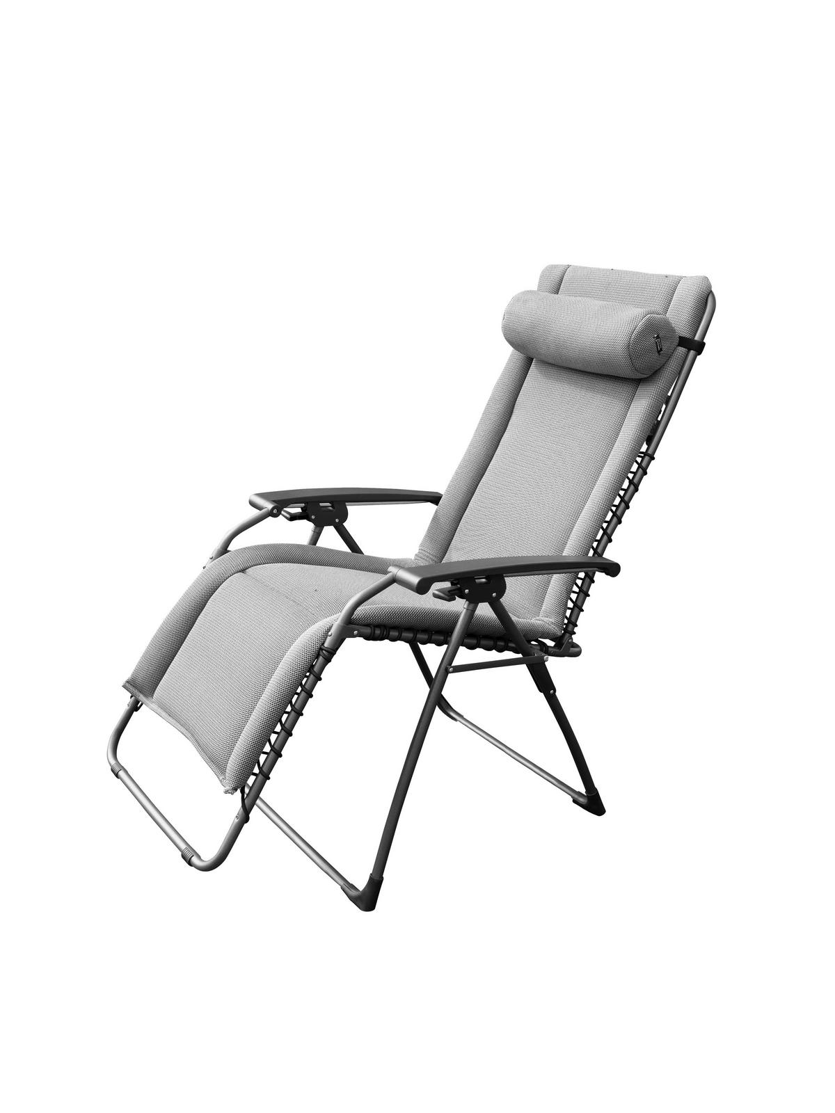 GARTEN-RELAXSESSEL 65/120/160 cm  - Grau, KONVENTIONELL, Kunststoff/Textil (65/120/160cm)